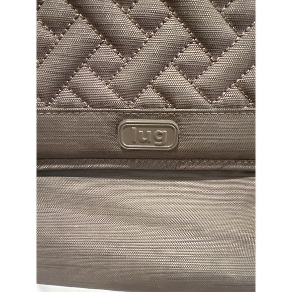 Lug Hopscotch Crossbody Bag Brown Quilted Zip Pocket Adjustable Strap - Picture 3 of 11